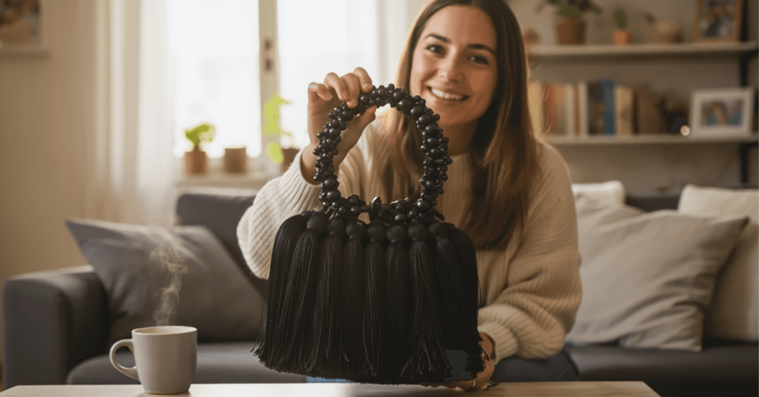 EASIEST Way to Make a BEAD Tassels BEADED BAG: Complete DIY Tutorial 💫