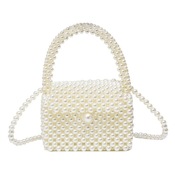 White Beaded Purse