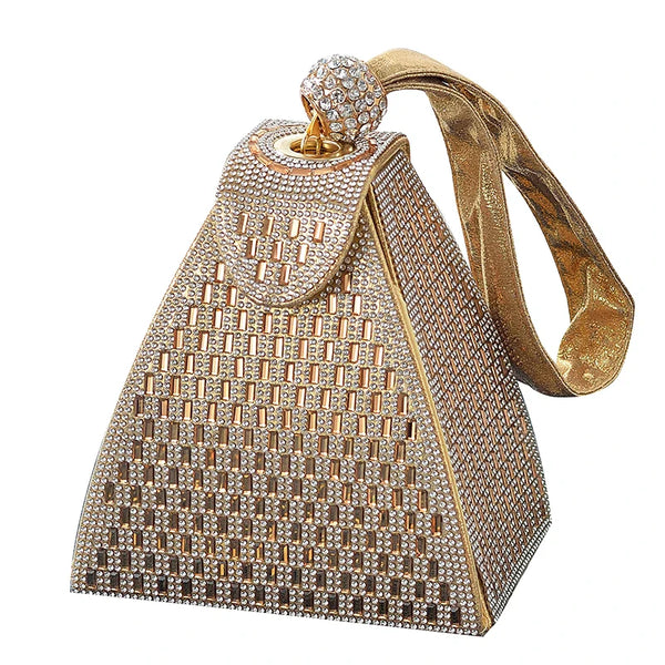 Triangle evening clutch purse