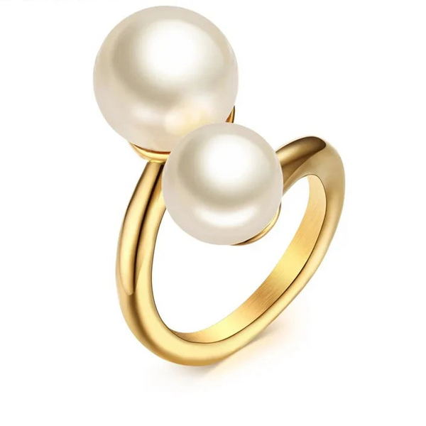 Pearl ring gold