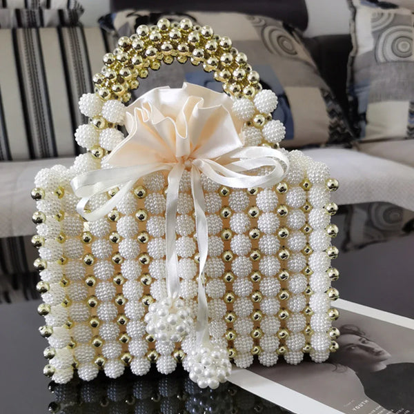 Gold Beaded Evening Bag