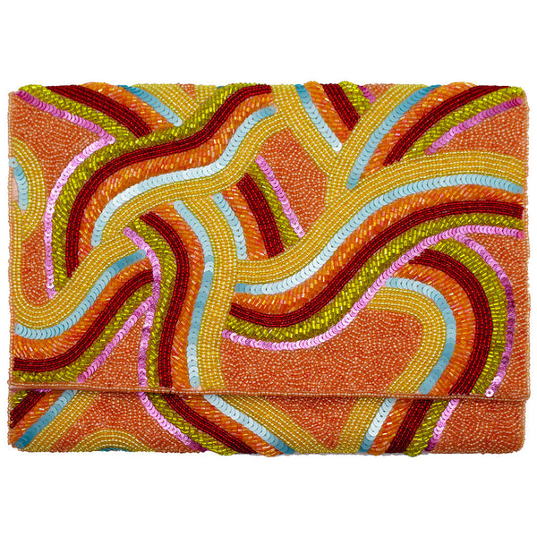 Waves Artist Series Beaded Clutch  That Tidal Whisper You Feel