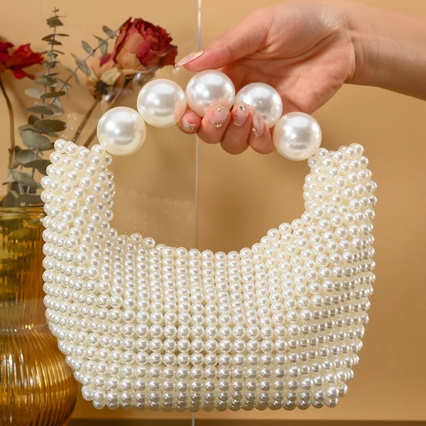 Beaded Handbag Pearl