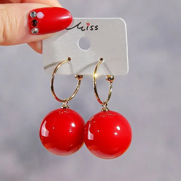 Red Pearl Earring