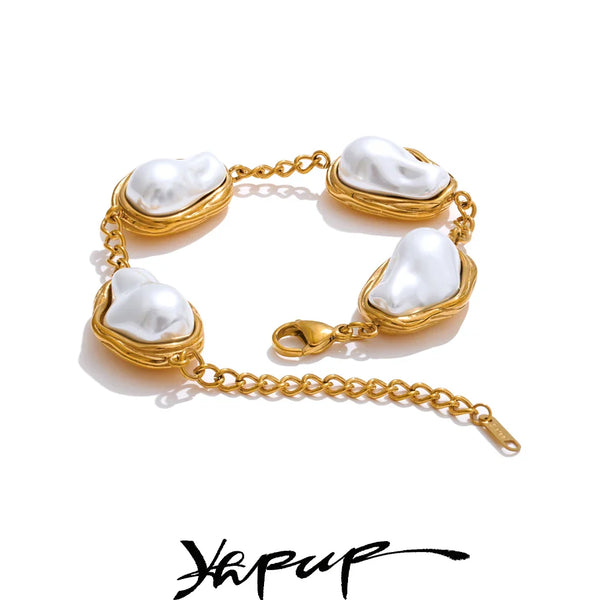 pearl and stone bracelet