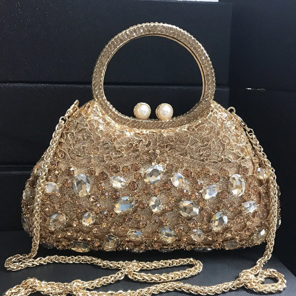 Gold Beaded Clutch