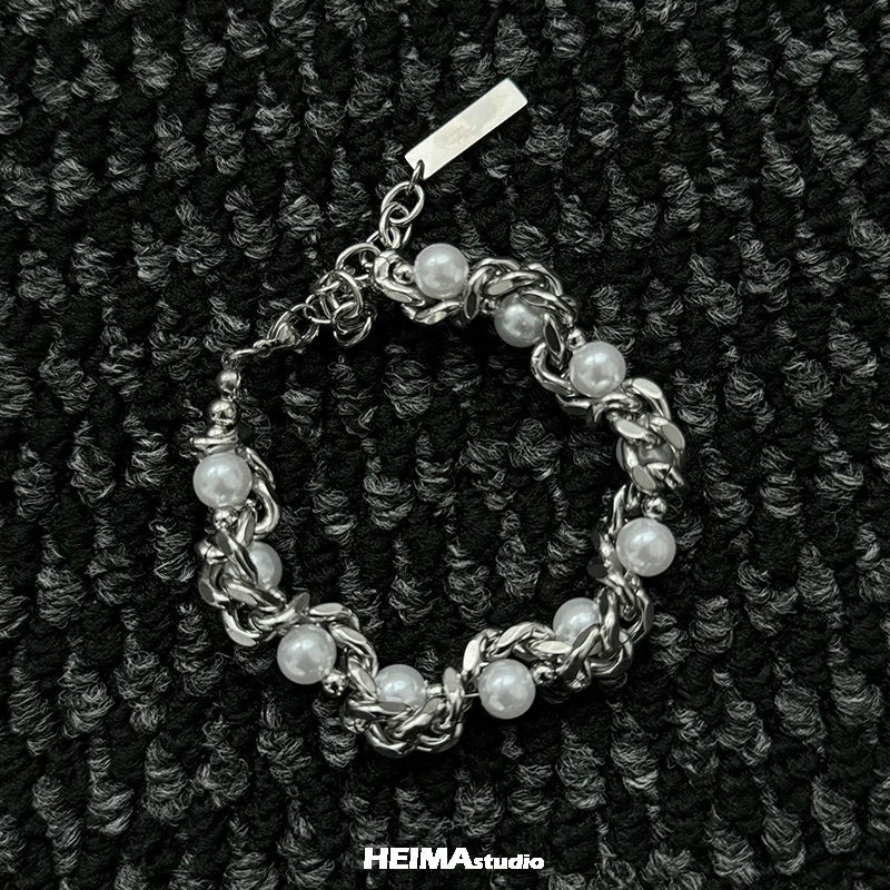 pearl sterling silver bracelet