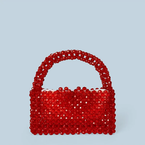 Red Beaded Handbag
