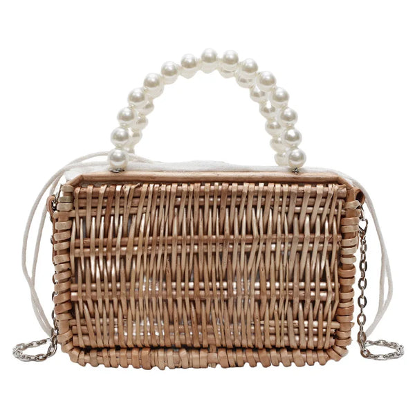 Straw Pearl Bag