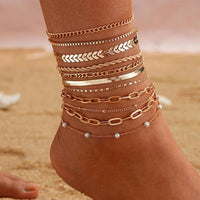 Multi pearl Layer Anklets