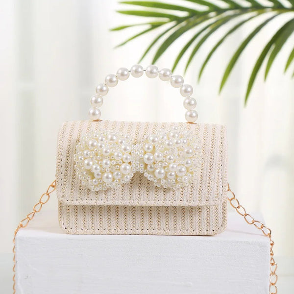 White Beaded Handbag