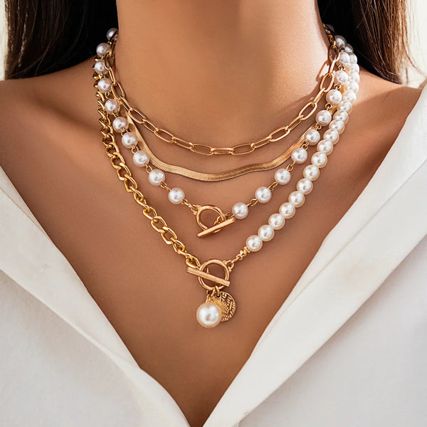 Pearl Multi Layer Necklace