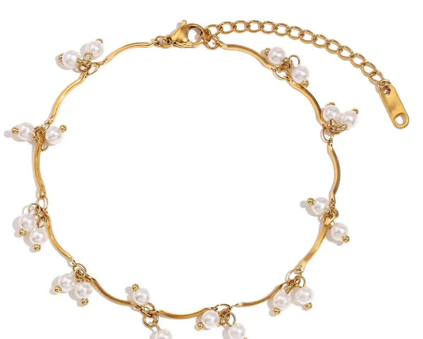Pearl Tassel  Chain anklet