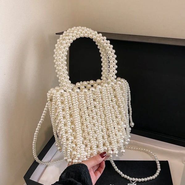 Pearlescent Clutch with Strap