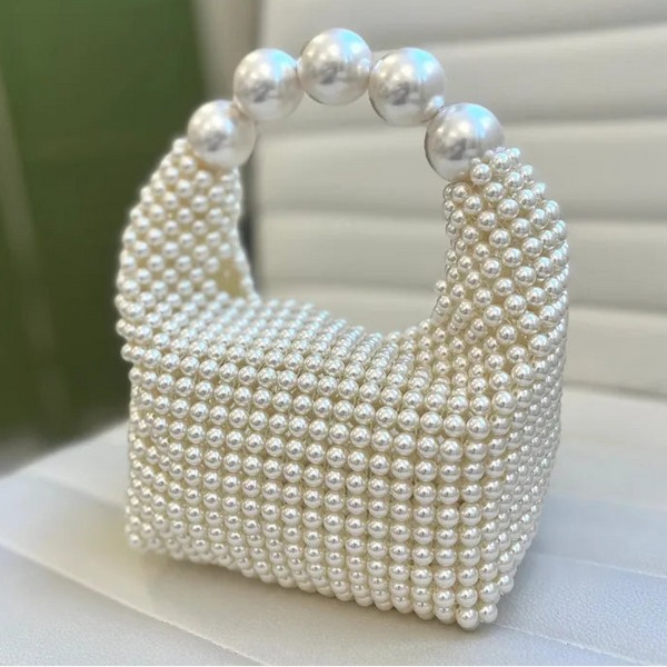 White Beaded Bag