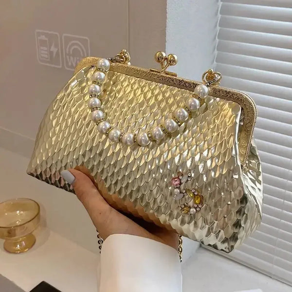 Pearl Top Handle Bag