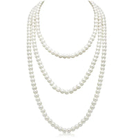 Three layered pearl necklace