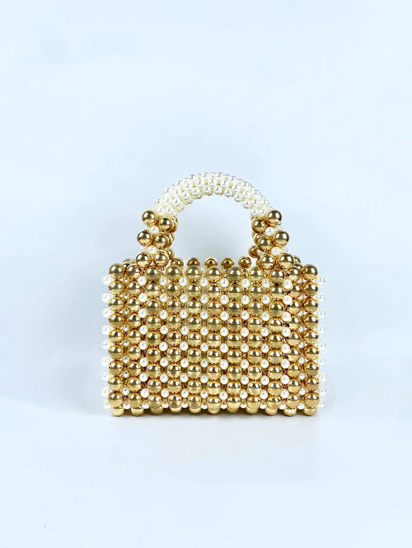 Gold Beaded Purse