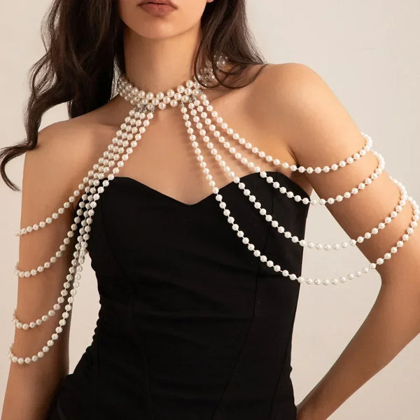 Pearl body necklace