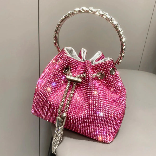 Pink Beaded Handbag