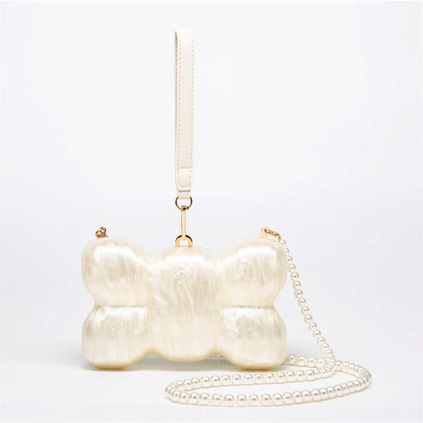 Cream Beaded Bag