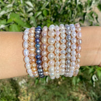 Pink and white pearl bracelet