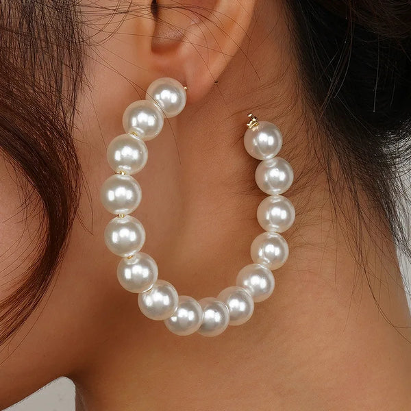 Pearl Hoop Earrings