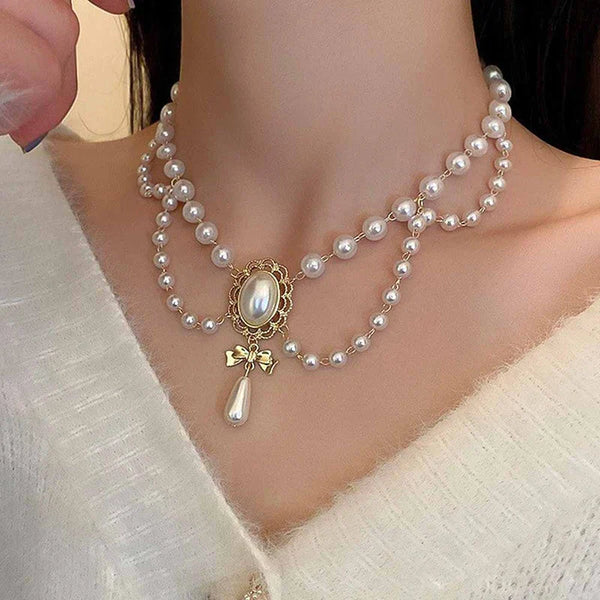 Pearl Drop Pendant Necklace