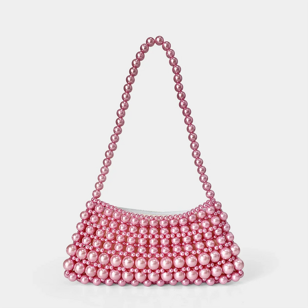 Pink Bag With Pearl Handle