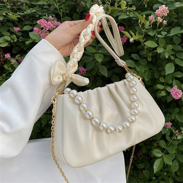 Pearl Handle Shoulder Bag