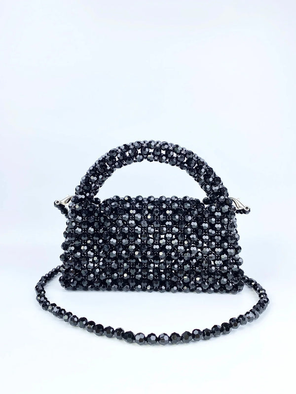Black Beaded Handbag