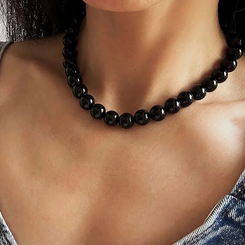 black pearl necklace designs