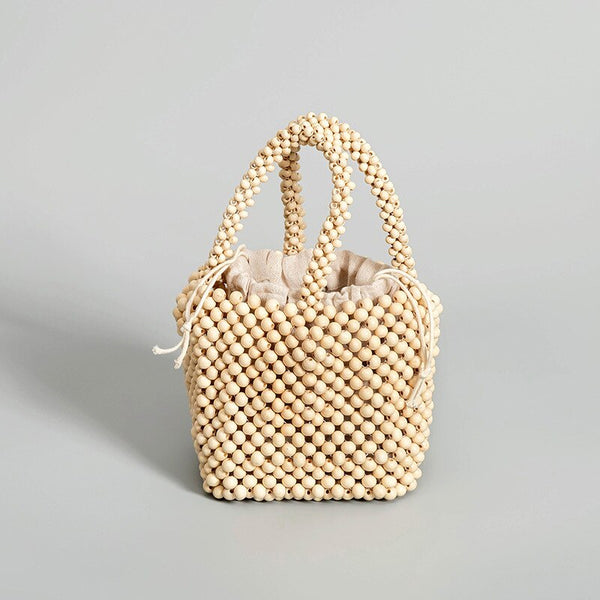Beach Bag with Wood Pearl