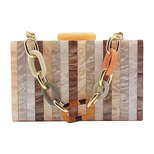 Dina Deco Pearl Clutch Bag