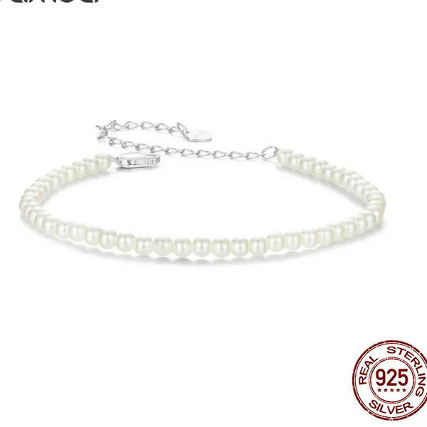 Pearl Bracelet with Silver Clasp