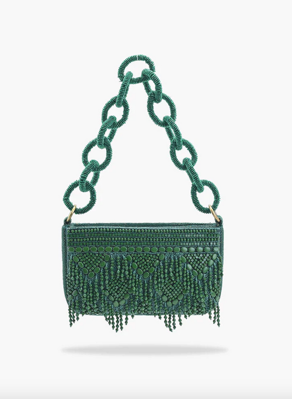 Emerald Eden Beaded Shoulder Bag – Your Boho-Chic Statement Piece