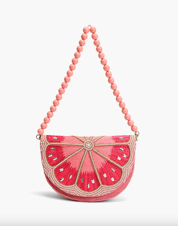 Pink Lemon Embellished Beaded Shoulder Bag + That Zesty Sunset Squeeze
