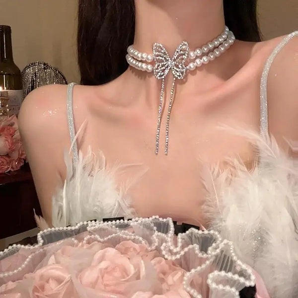 Pearl Butterfly Necklace