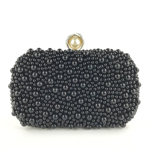 Black Beaded Clutch