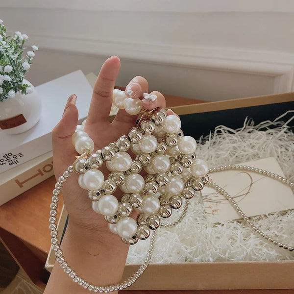 purse with pearl strap